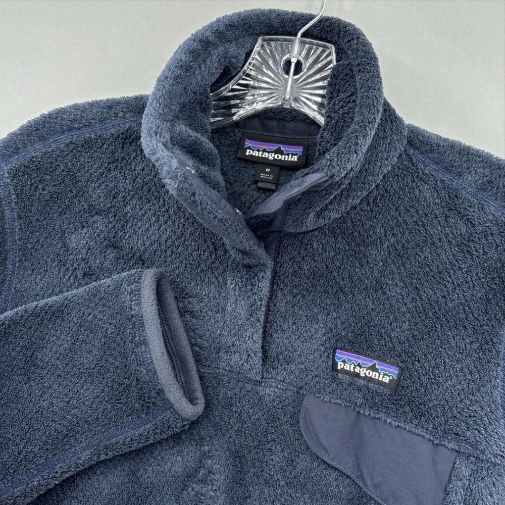 Patagonia Pullover Womens Medium Blue Re Tool Snap T Polartec Fleece Jacket